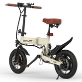 Electric Bike ESKUTE F200 -  250W Motor 36V 7.8Ah Battery 14 Inch Tires Mechanical Disc Brake - Beige